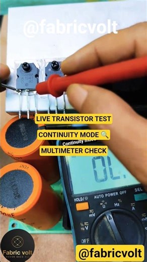 🪛Multimeter Continuity Test on Transistor | Fast Live Checking #fabricvolt #shortsfeed #electronic