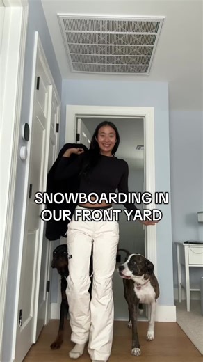 New favorite snow day activity 😭 | snowboard