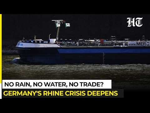 Germany's Rhine Runs Dry: Record-Low Water Strands Cargo Ships As Heatwave Grips Europe