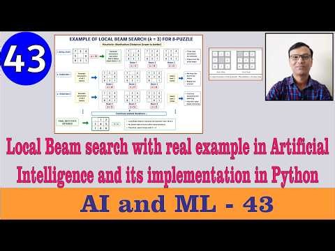 Local Beam search with 8 puzzle example in Artificial Intelligence and its implementation in Python