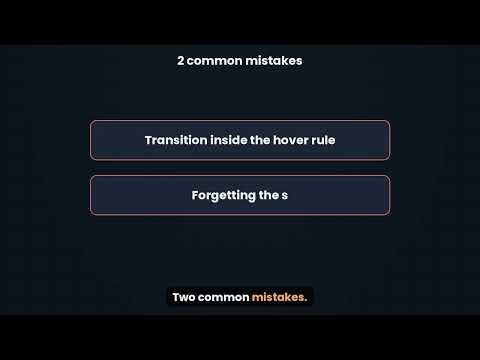 CSS Hover & Transitions Explained: Smooth Animations Made Easy | CSS Tutorial #11