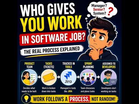 Who gives you work in a software job?