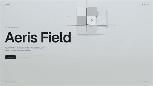 Three.js agent mode transition with HTML rendered directly on canvas.Web interfaces are starting to look like something else entirely.