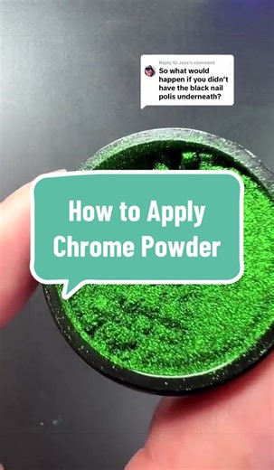 Applying Chrome Powder from Dollar Tree for Stunning Nails