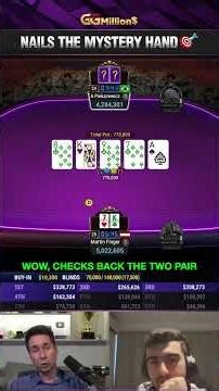 He Nails the Mystery Hand 🎯 #GGMillions #Poker