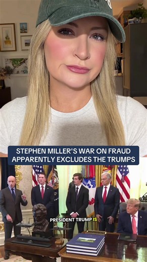 @Sarah Matthews reacts to Stephen Miller’s spectacular lack of self-awareness as he lectures Americans about how Trump is supposedly protecting taxpayers from fraud and corruption.