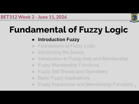 Fundamental of Fuzzy Logic