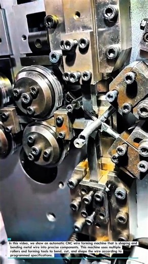 Automatic CNC Wire Forming Machine Process | Metal Bending Technology in Modern Industry.