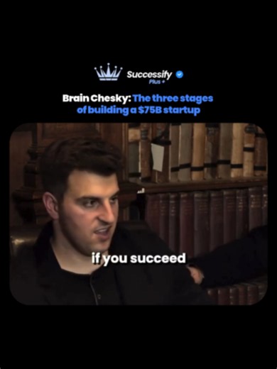 Start your own faceless page. Link in bio 🔗 Airbnb co-founder Brian Chesky explains the three stages of building a major startup: create the product, build a professional company around it, then return to the beginning and start developing new products again. #BrianChesky #Airbnb #StartupAdvice #Entrepreneurship #BusinessGrowth