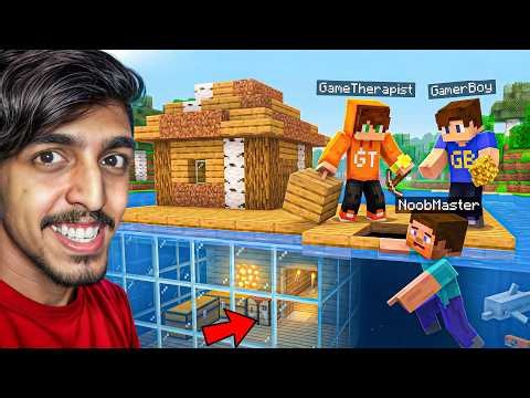 We Built a Hidden Underwater House in Minecraft!
