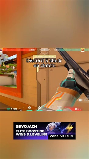 Discord 5 stack in clutch #valorantmemes