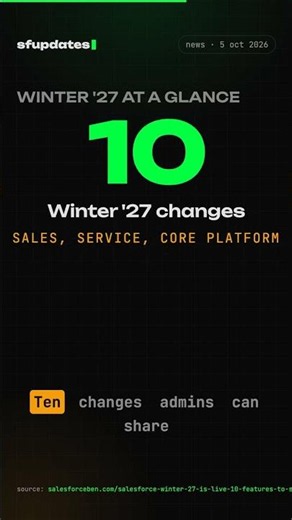 Salesforce Winter '27 Is Live: Sales and Service Changes #Shorts