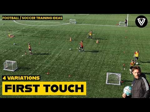 4 Fun First Touch Drills | Soccer - Football Drills | Train Awareness, First Touch & Decision Making