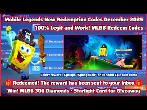 Mobile Legends Redeem Codes December 20 2025 -MLBB Get exclusive reward gifts including battle emote