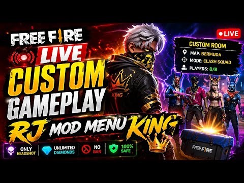 "FREE FIRE LIVE CUSTOM ROOM GIVEAWAY | FF LIVE TEAM CODE GIVEAWAY | FF LIVE GIVEAWAY DJ ALOK |