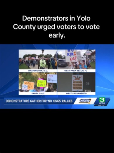 'No Kings' rallies shift to voting. #california #916tiktok #courtrecords #investagation #investigation #unitedstates #sacpd #sacramento #weather #police #916 #newsnow #sac