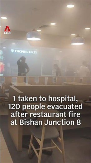 1 taken to hospital, 120 people evacuated after restaurant fire at Bishan Junction 8