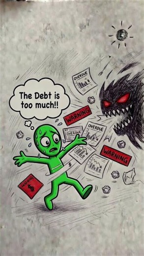 When Debt Becomes Final Boss #alien #grock #art #motivation #meme #animation #funny #money #memes