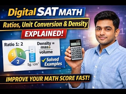 EZScholar - Digital SAT Math - Ratios, Unit Conversion & Density Explained | Solved Problems