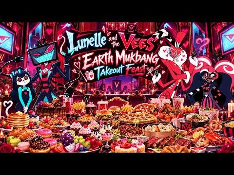 Hazbin Hotel - Lunelle and the Vees' Earth Mukbang Takeout Feast