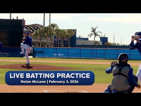 Nolan McLean Throws Live to Hitters