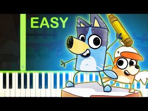 BLUEY'S QUEST for The Gold Pen - EASY Piano Tutorial