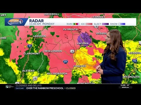 Video: Freezing rain, rain continue in New Hampshire