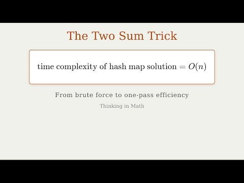 Two Sum Explained: From Brute Force to O(n)