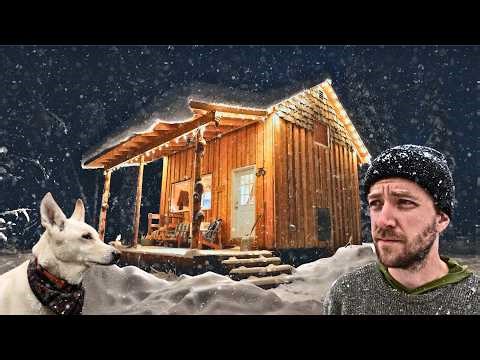 Cabin Life in Snowstorm || Alone in Alaska
