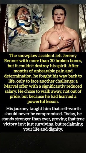 Jeremy Renner Survived a Snowplow Accident That Broke Over 30 Bones 💔 #Shorts