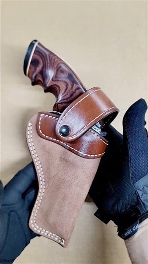 Azula Gun Holsters Leather Lined Outdoor Belt Holster For Colt Python .357 Magnum Revolver
