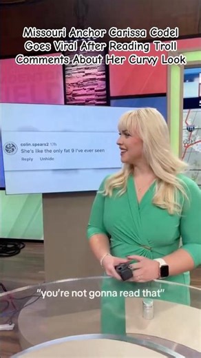 Curvy Missouri Anchor Carissa Codel Goes Viral Reading Troll Comments About Her Look #funnyvideo