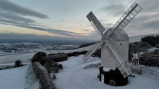 Snowy scenes at Clayton Hill, West Sussex, as bitterly cold weather persists