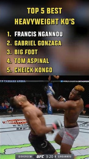 Top 5 Heavyweight KOs in the UFC 🥊