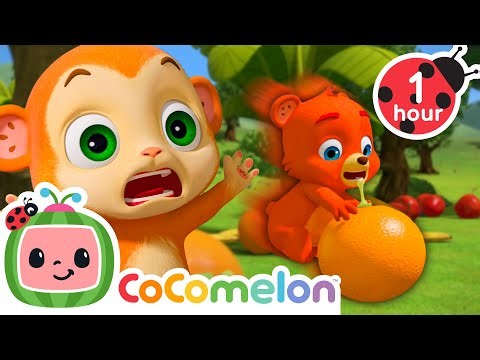 Falling GIANT Fruit 🍊 CoComelon Animal Time Nursery Rhymes and Kids Songs | After School Club