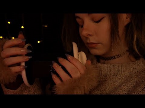 ASMR | cosiest ear massage & soft breathing - no talking, fireplace ambience
