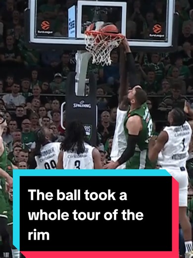 Valanciunas went so hard, the ball came right back out 🫣 #basketballtiktok #bloopers