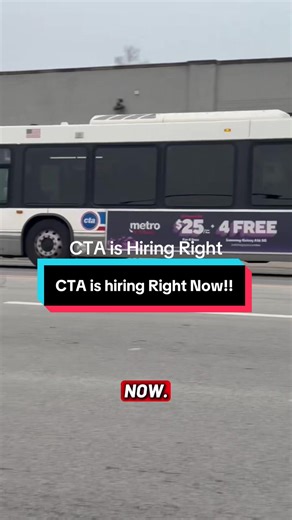 CTA IS HIRING ACROSS CHICAGO & ILLINOIS! 🚨 They’re Looking for stable, full-time work with great pay, benefits, and union protection? The Chicago Transit Authority (CTA) is hiring Bus Operators, Bus Mechanics, Customer Service Assistants, Flaggers, and Office Roles NOW! #HiringScenes #hiring #job #chicago #jobsearch