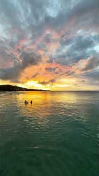 Gold in the sky, emerald in the sea —Grand Anse Beach #grenada