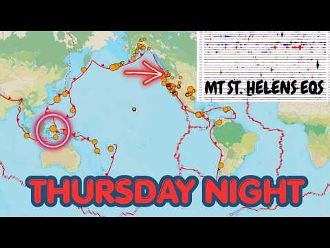 Mount ST. Helens Earthquake activity. 5.8 EQ Molucca Sea area. Thursday Night.