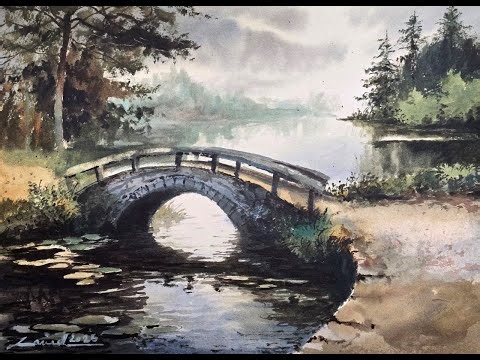 How to Paint a Misty Bridge in Watercolor -Step by Step