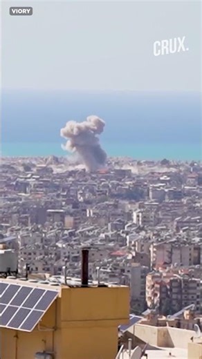 Moment Israel Bombs Beirut Building Into Rubble