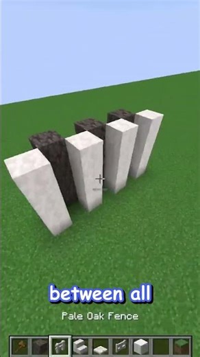 How to build a PALE OAK wall in minecraft! latest game drop! 1.21 #shorts