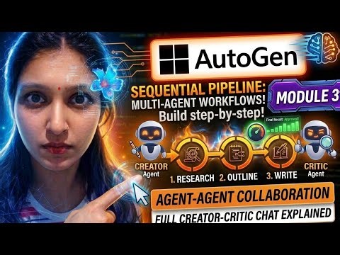AutoGen Sequential Pipeline 🔥 Build Multi-Agent Workflows (Research → Outline → Write)