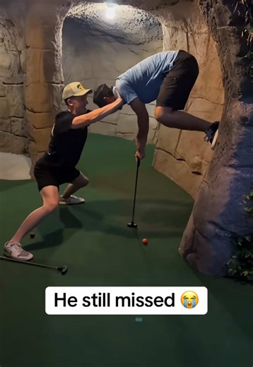 Took play it where it lies to a whole new level 😭 (via @Zack) #espnsocial #golf #golftiktok #funny