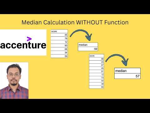 Accenture SQL Interview Question | Median Calculation without Function | #sql #interview #question