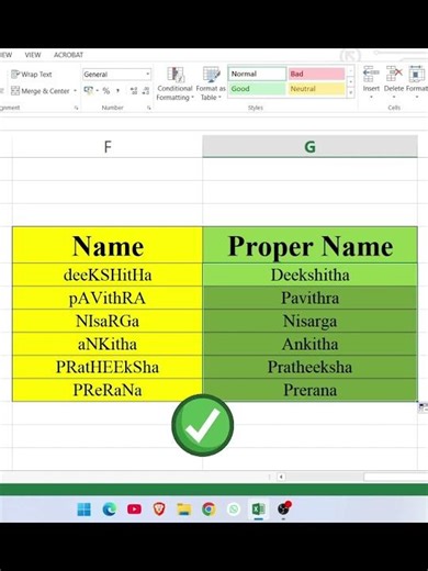 Turn messy text into perfect format instantly! 😎Using Excel’s PROPER function 🔥
