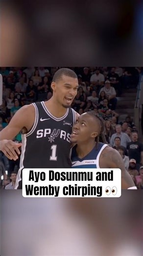 Ayo bumped Wemby 🍿