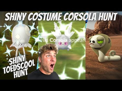 ✨Shiny Costume Galarian Corsola & Shiny Toedscool Hunt! Groudon Raids LIVE In Pokemon Go!✨