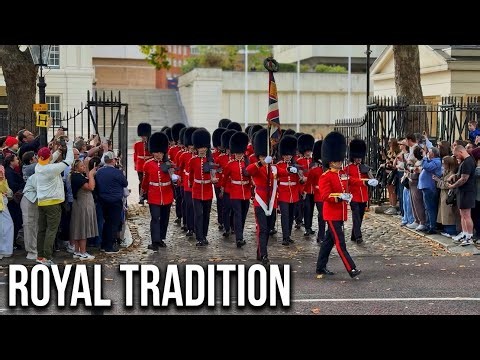 Incredible Moment The King’s Guard Marches Out Of Barracks Gate For Buckingham Palace 🇬🇧